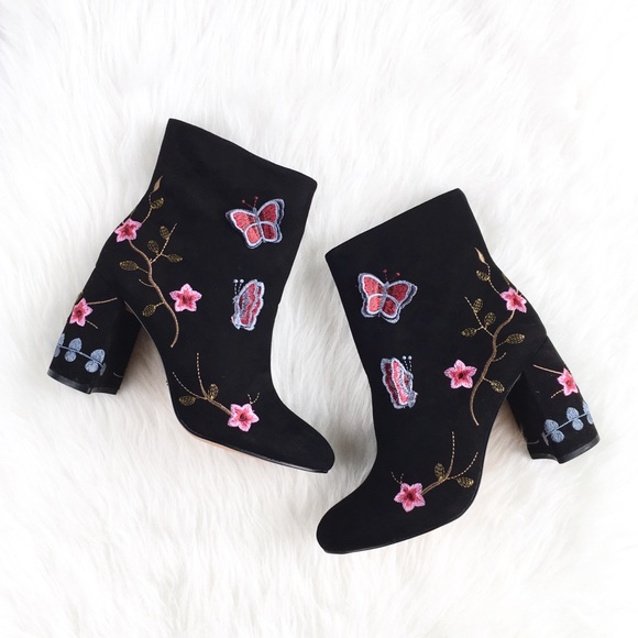 Nanette Lepore Shoes - Nanette Lepore | 3D garden embroidery suede boots